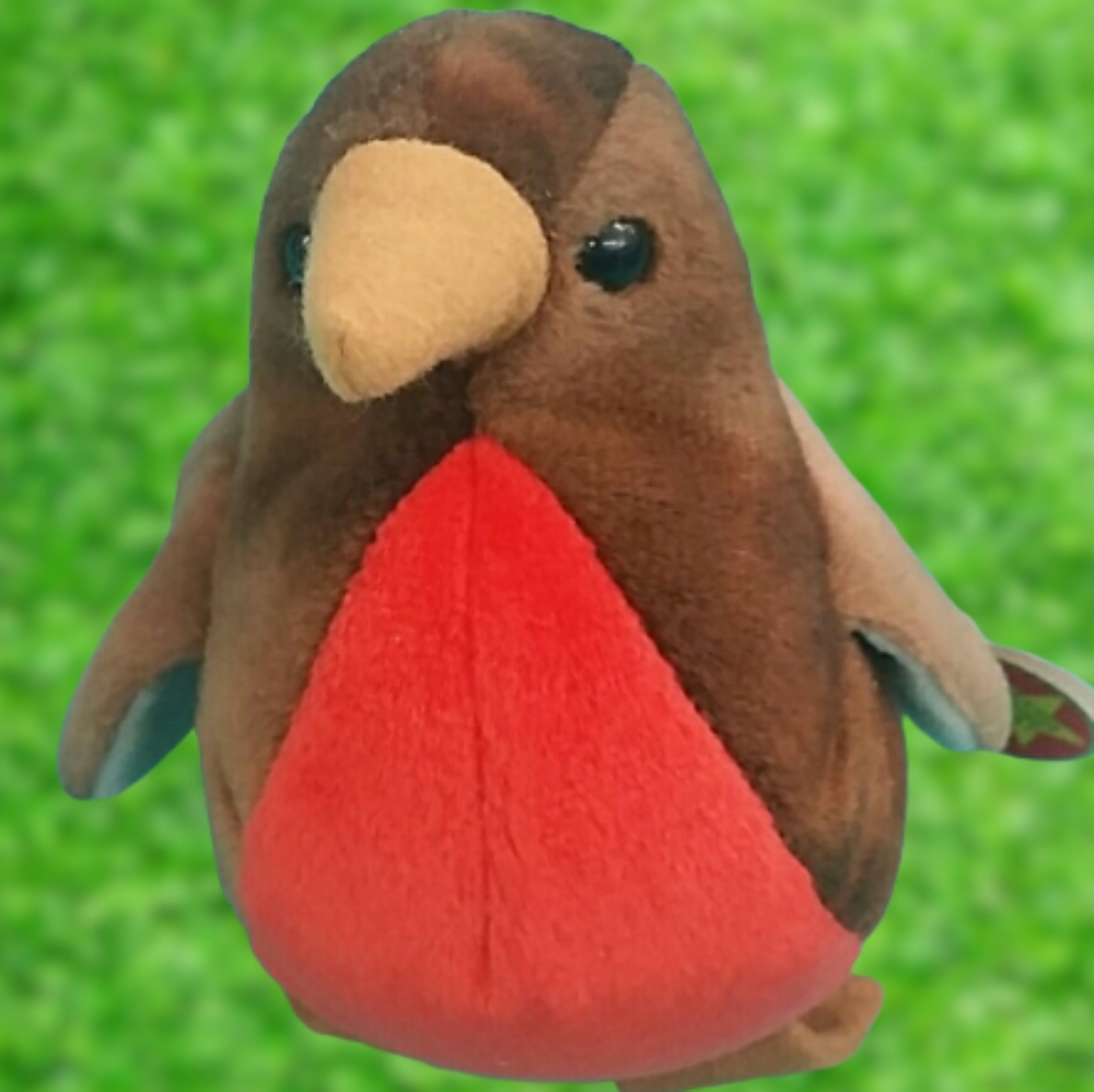 😻🛍TY Beanie Babies brown Robin-Early 3/20/1997